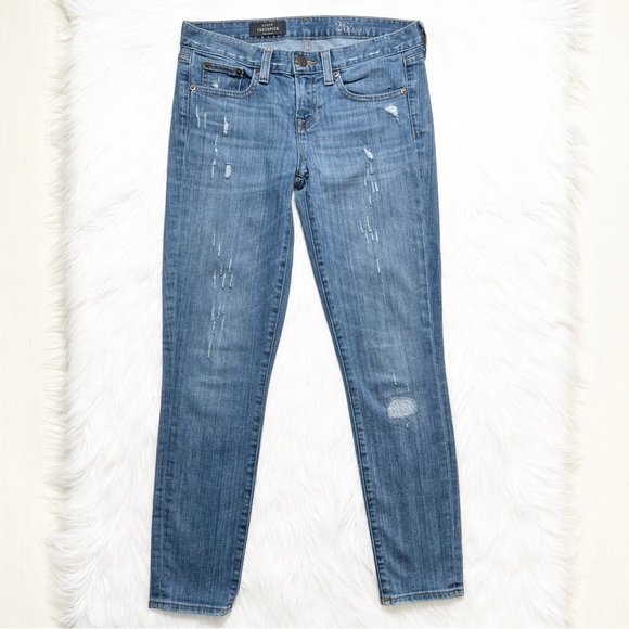 J. Crew Distressed Razor Frayed Toothpick Skinny Jeans - Picture 2 of 10
